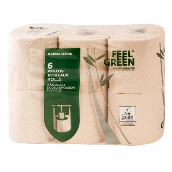 Ecologisch toiletpapier - 6 rollen - 2-laags