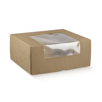  Traiteur dozen met venster in vlakkarton ( 10 stuks)