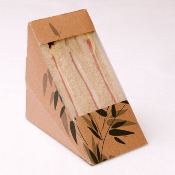BOITE SANDWICH AVEC FENETRE - SIMPLE, DOUBLE OU TRIPLE HAVANE CARTON (100 UNITÉS)