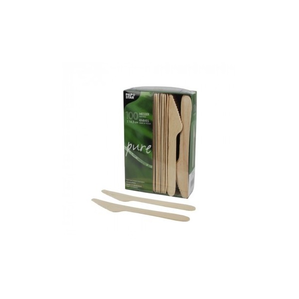 100 Messen, hout 'pure' 16,5 cm