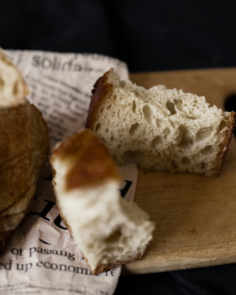 Sacs à pain en papier kraft brun et blanc Joakim pour boulangeries