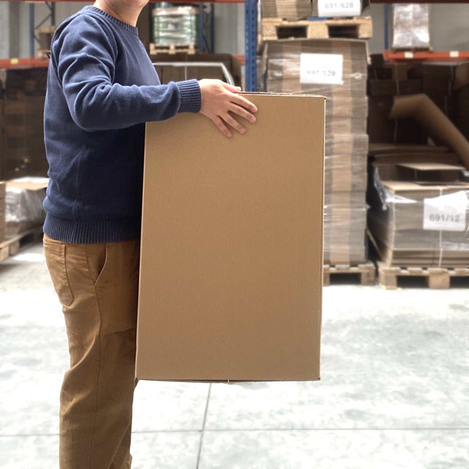 Boite double cannelure 450 x 450 x 700 mm