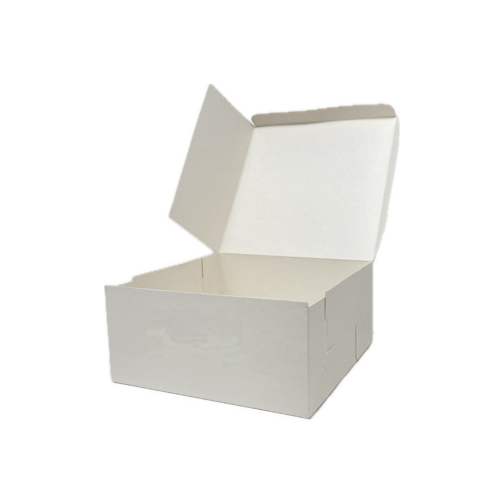 Boîtes pour pâtisseries blanches 17x17x8cm