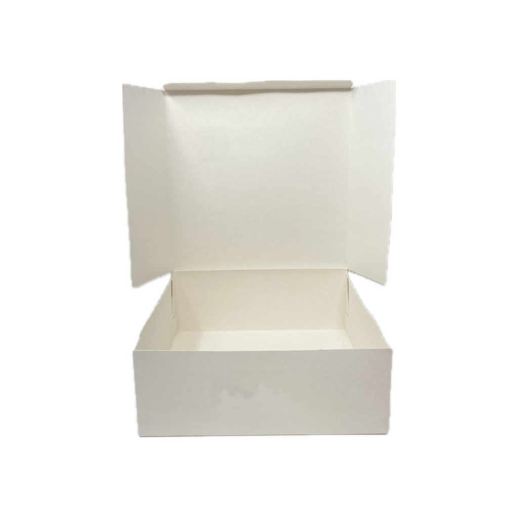 Boîtes pour pâtisseries blanches 21x21x8cm