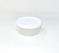 Bol à soupe 350cc PP transparent avec couvercle blanc 500pces