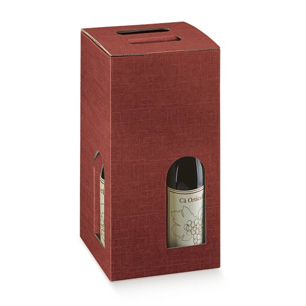 Boites portables 4 bouteilles bordeaux