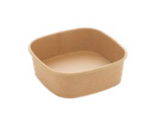 Pots en carton carré 350ml avec couvercles