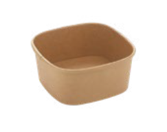 Pots en carton carré 500ml avec couvercles