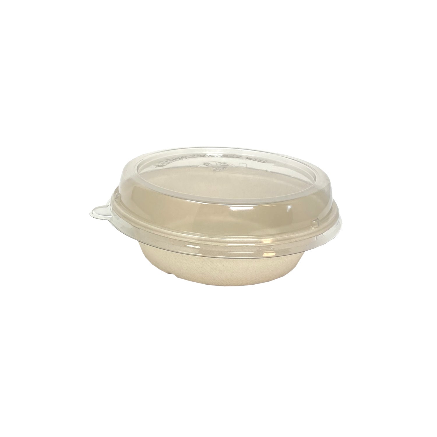 Bols compostables 900ml en bagasse avec couvercle transparent