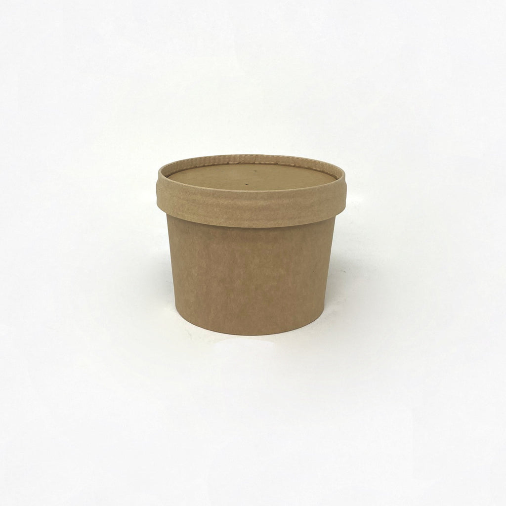 Pot en carton 240ml avec couvercle carton