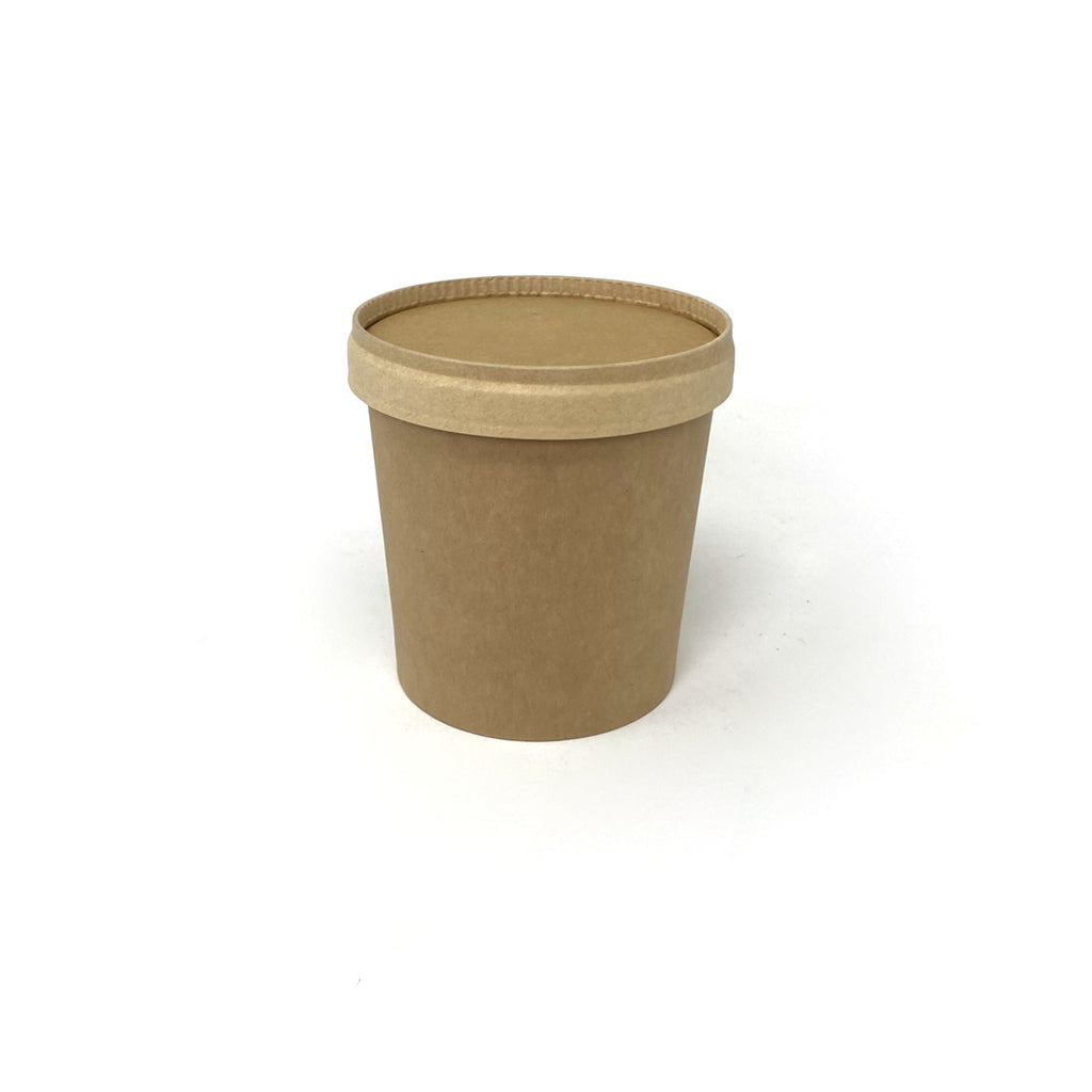 Pot en carton 360ml avec couvercle carton