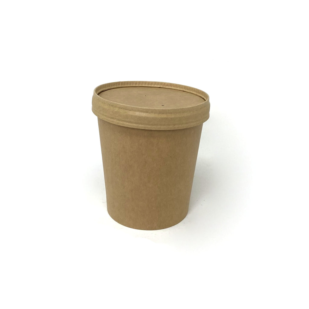 Pot en carton 480ml avec couvercle carton