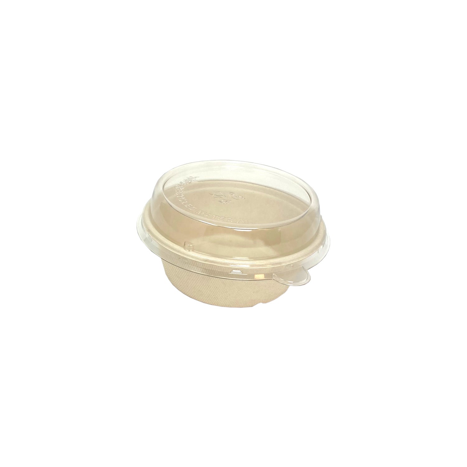 Bols compostables 600ml en bagasse avec couvercle transparent