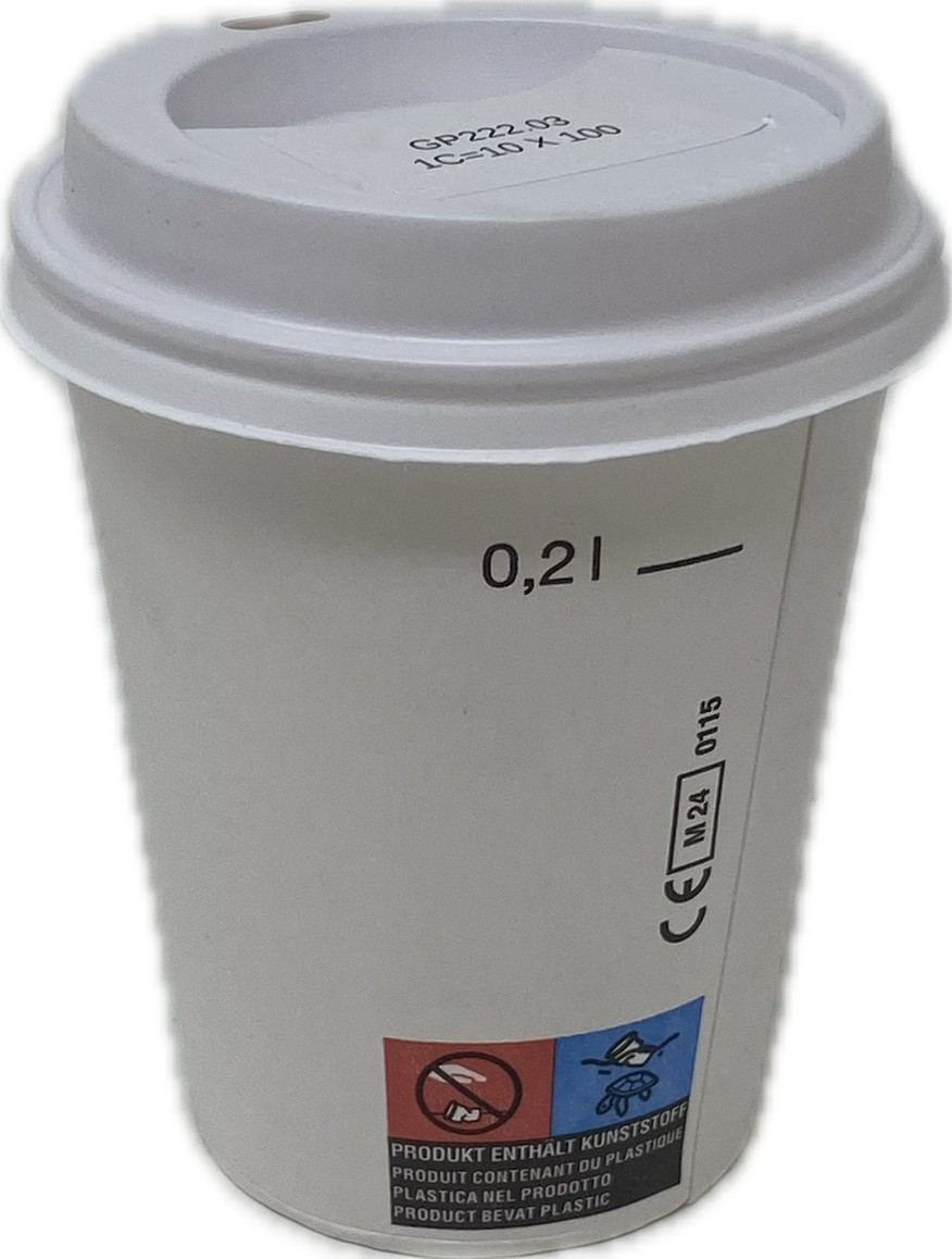 Couvercles pour gobelets en carton 200 et 300ml