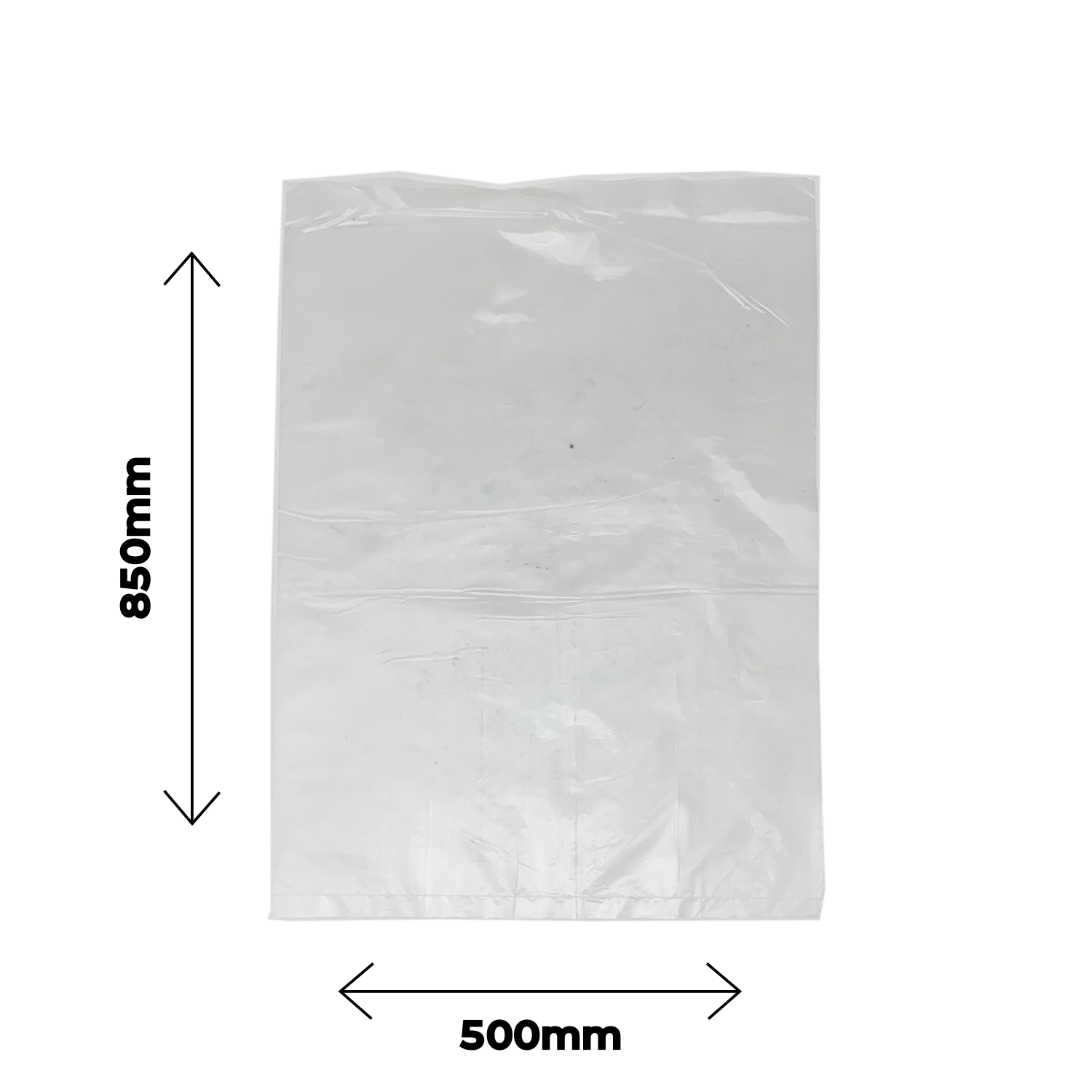 Sachet plat PEHD transluscide 50x85cm 40mic