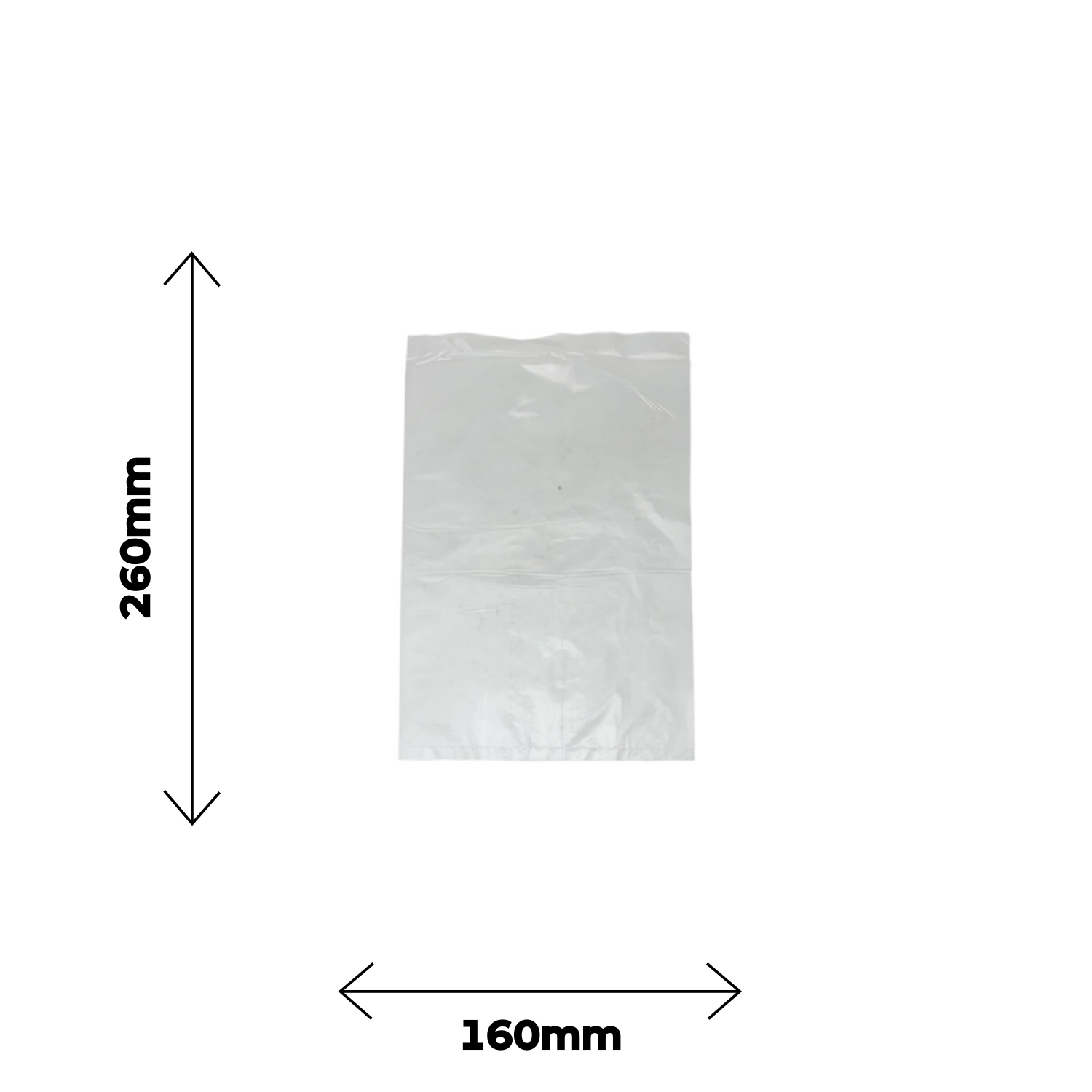 Sachet plat PELD transparent 16x26cm 17mic