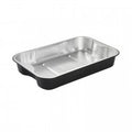 Ramequins alu premium 1920cc noir/argent avec couvercle transparent
