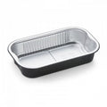 Ramequins alu premium 940cc noir/argent avec couvercle transparent