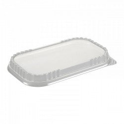 Ramequins alu premium 940cc noir/argent avec couvercle transparent