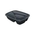 Barquettes 3 compartiments noir 900cc avec couvercle