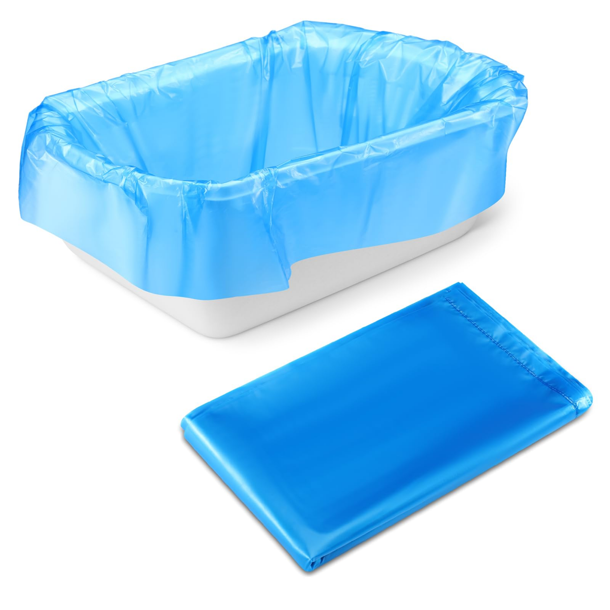 Sacs pour bacs PEHD bleu 60x40x62cm 10mic
