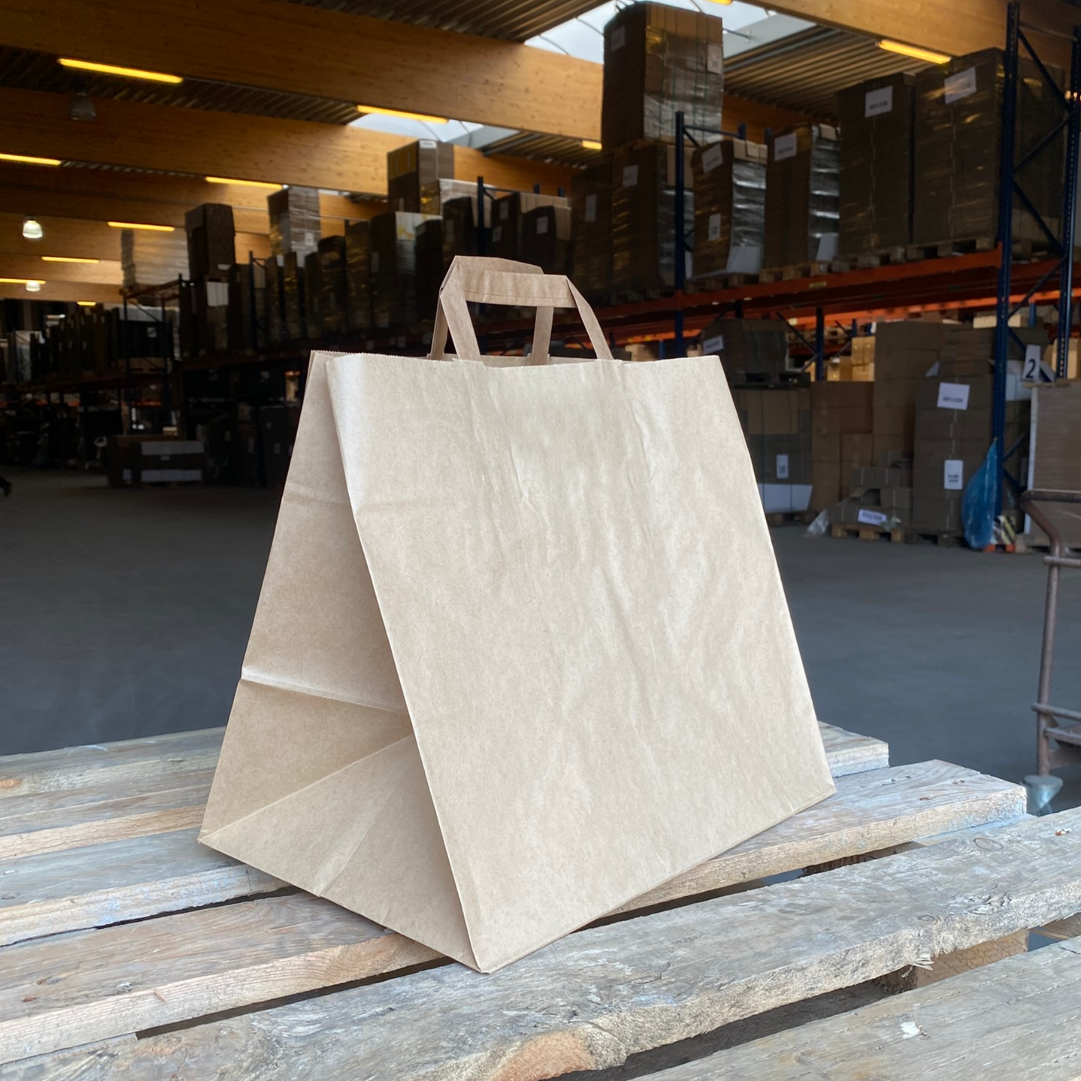 Sac papier TAKE AWAY brun 32x22x28cm