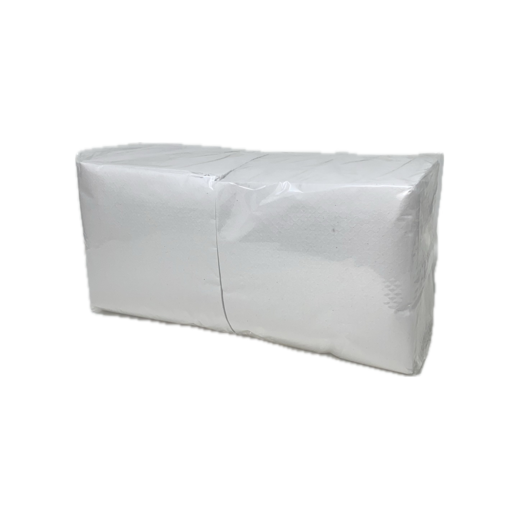 Serviettes blanches 1 ply 33X33CM