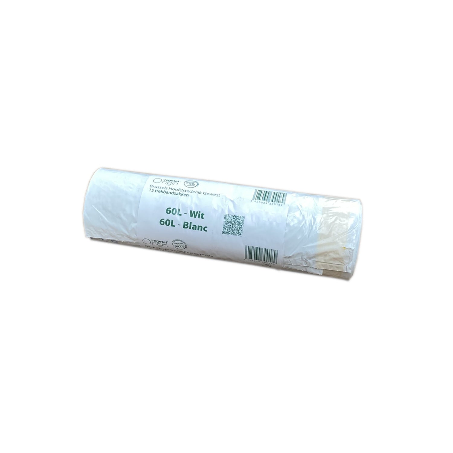 Rouleau de sac poubelle Bruxelles blanc 60L