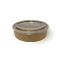 Salad bowl LARGE kraft brun 850ml avec couvercle transparent