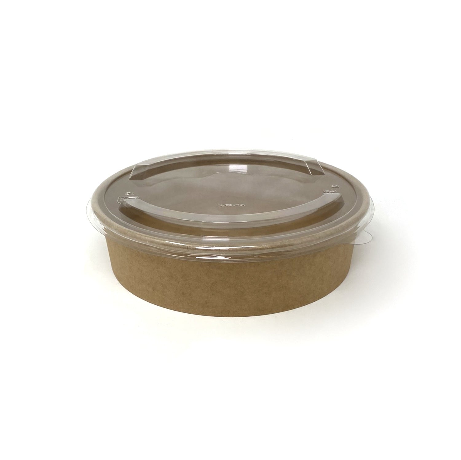 Salad bowl LARGE kraft brun 850ml avec couvercle transparent