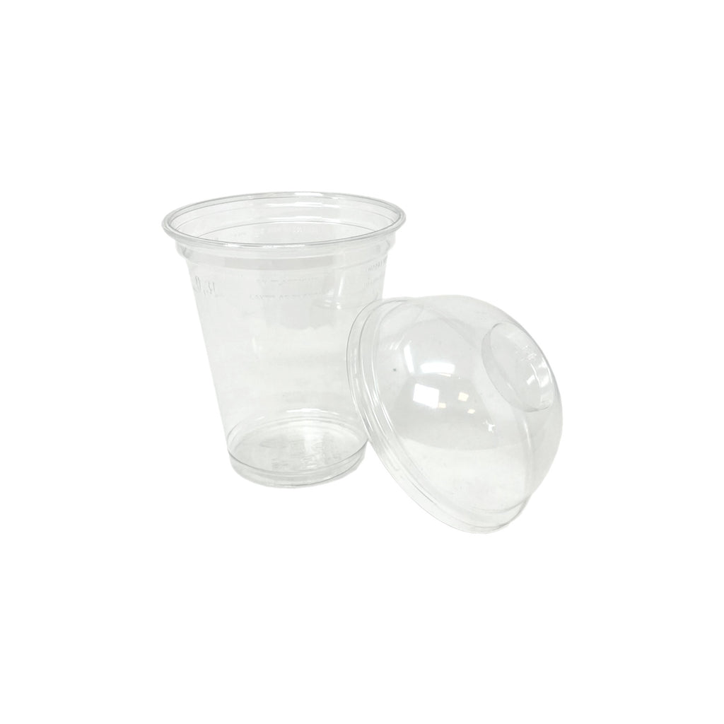 Gobelets à smoothie transparent 300ml avec couvercle dome sans trou