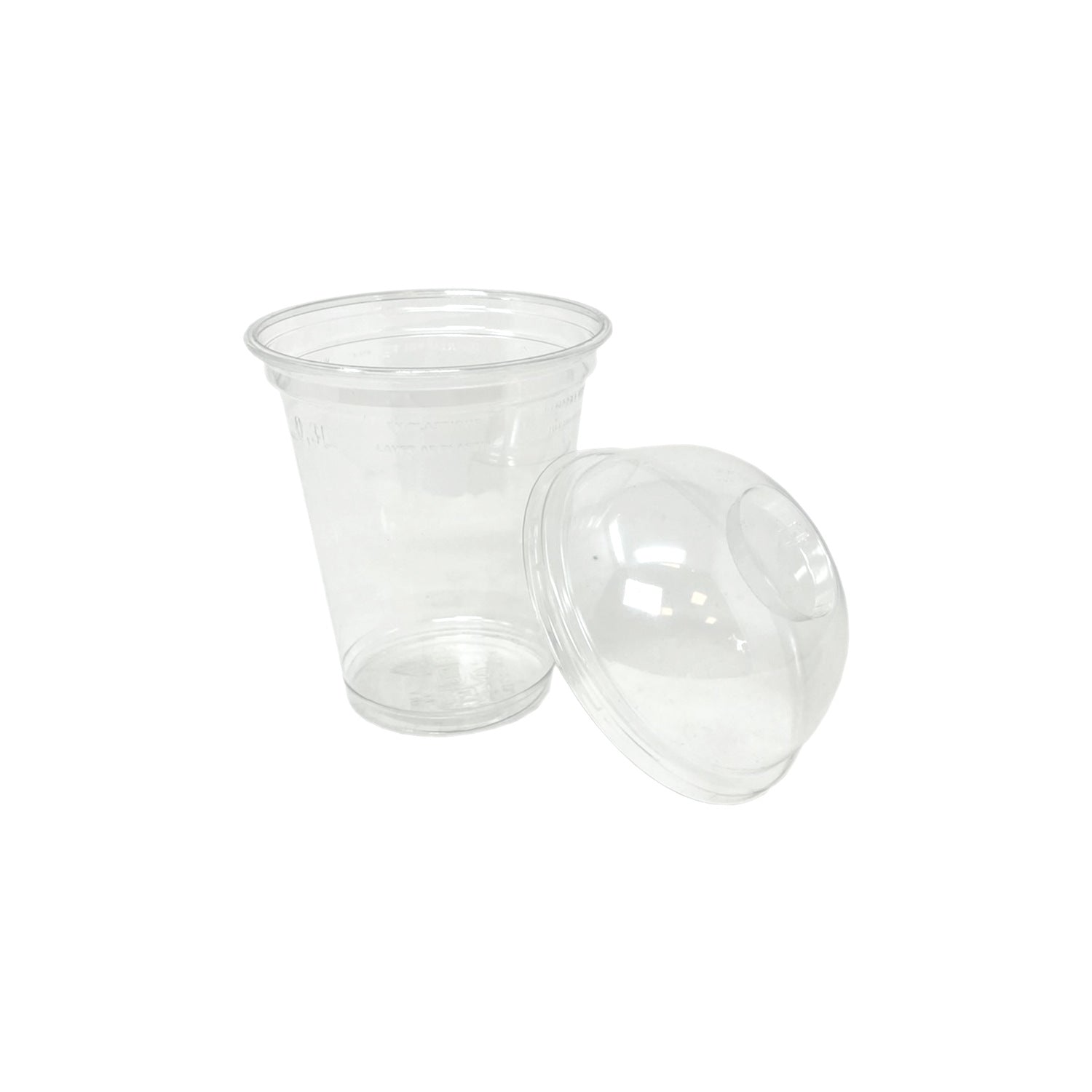 Gobelets à smoothie transparent 300ml avec couvercle dome sans trou