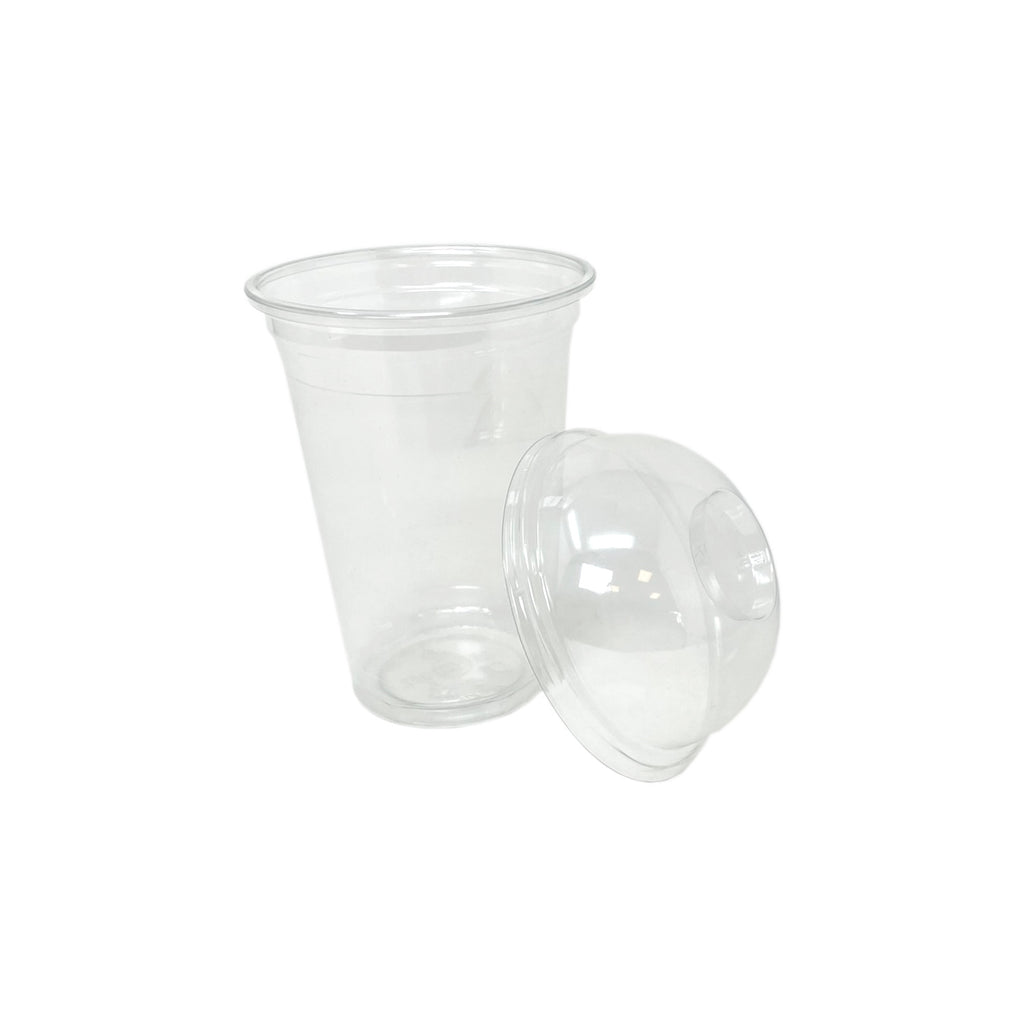Gobelets à smoothie transparent 400ml avec couvercle dome sans trou