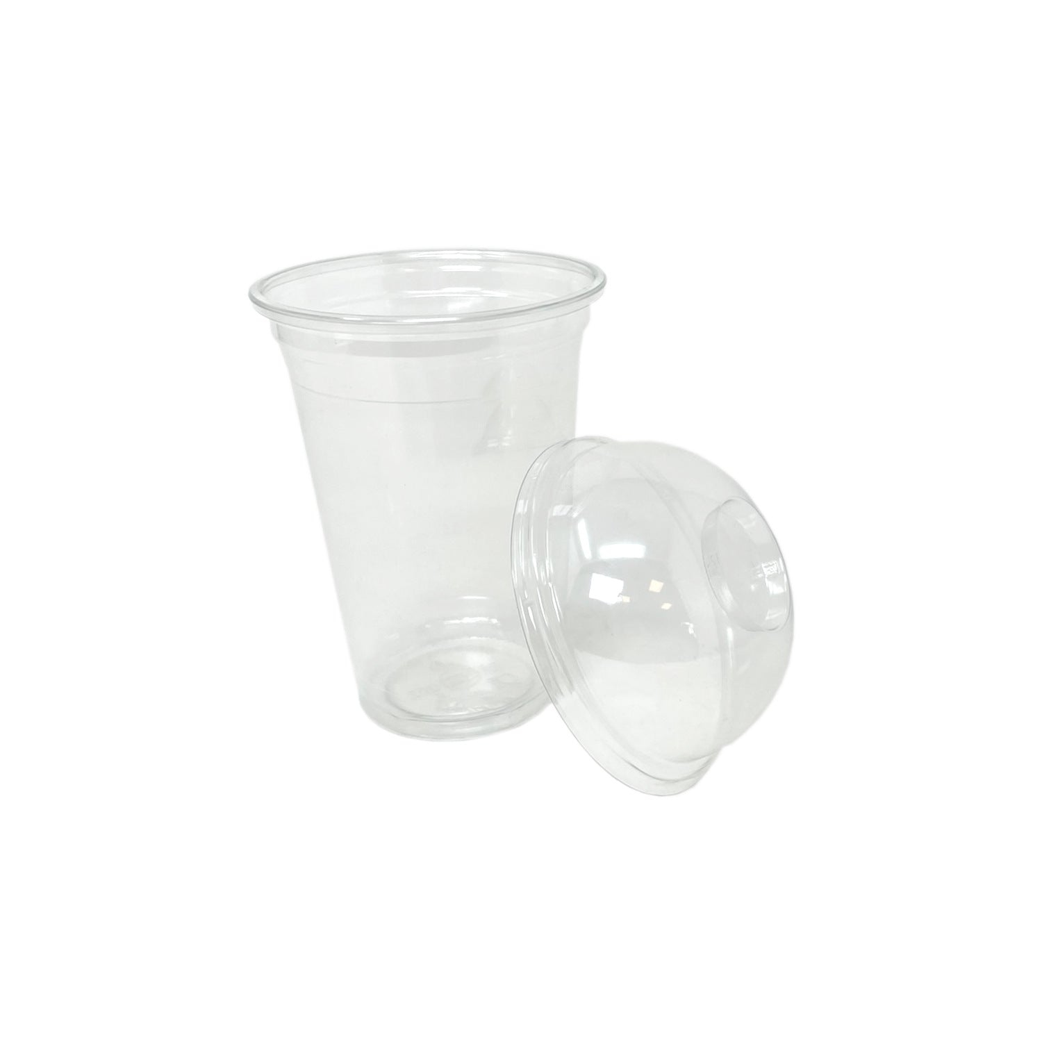 Gobelets à smoothie transparent 400ml avec couvercle dome sans trou