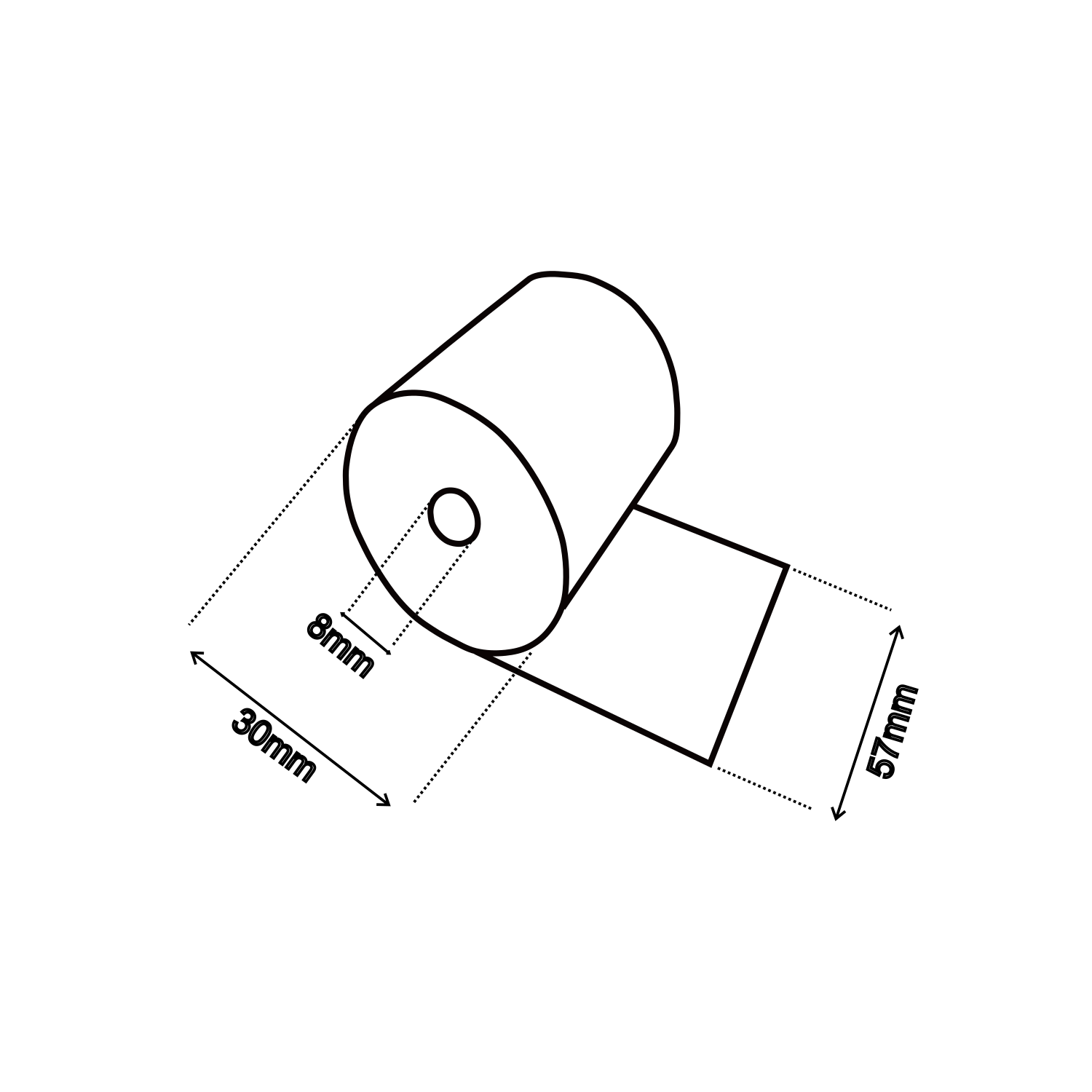 Rouleaux thermiques pour bancontact SMALL 57x30mm