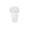 Gobelets à smoothie transparent 400ml avec couvercle dome + trou